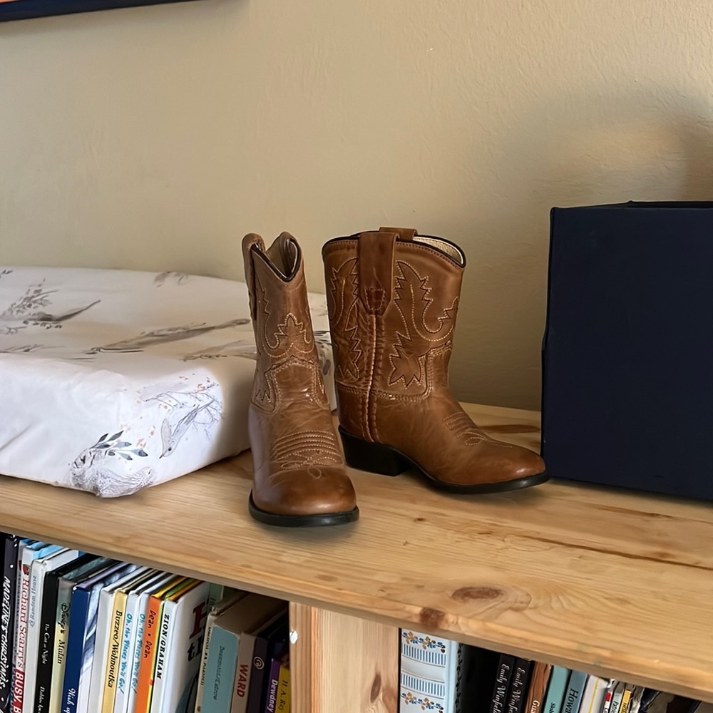 Genuine leather cowboy boots